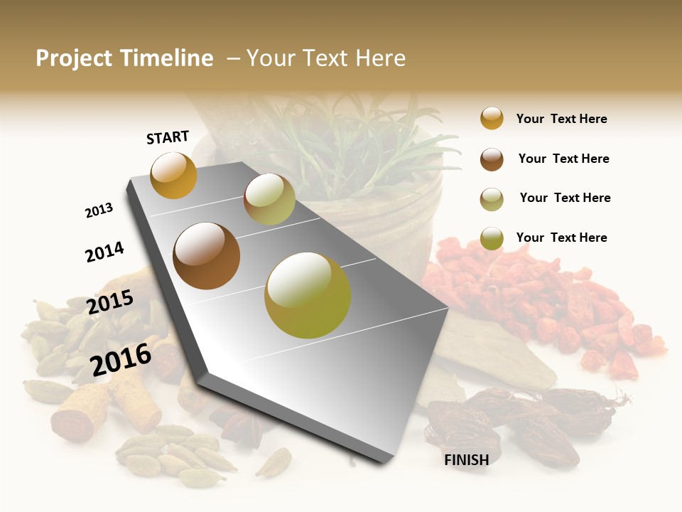 Studio Pestle Leaves PowerPoint Template
