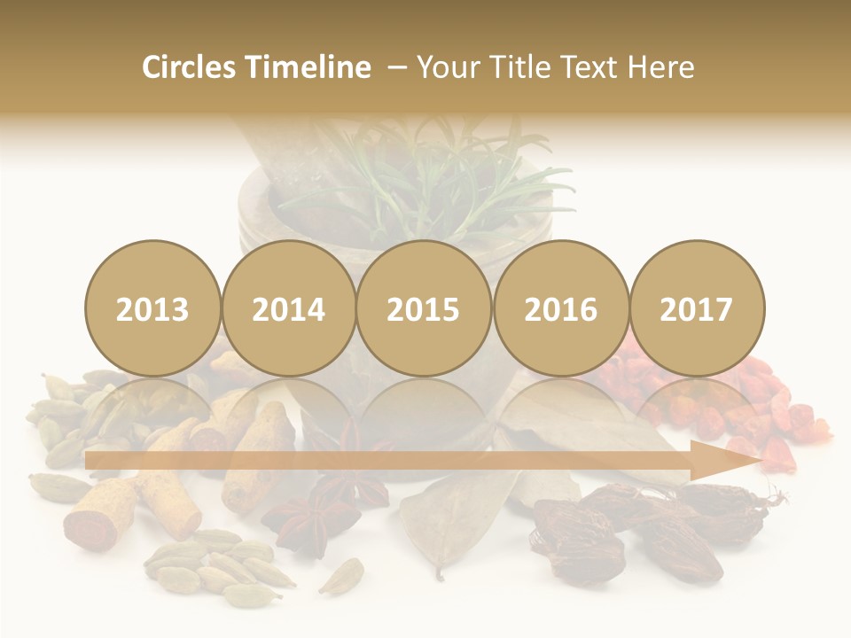 Studio Pestle Leaves PowerPoint Template