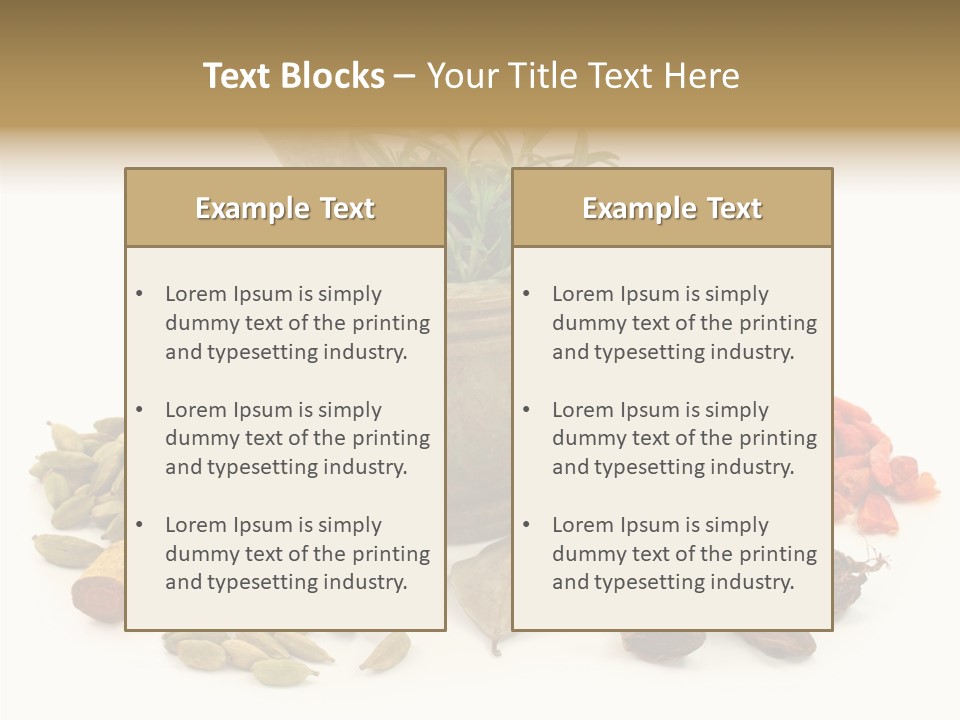 Studio Pestle Leaves PowerPoint Template