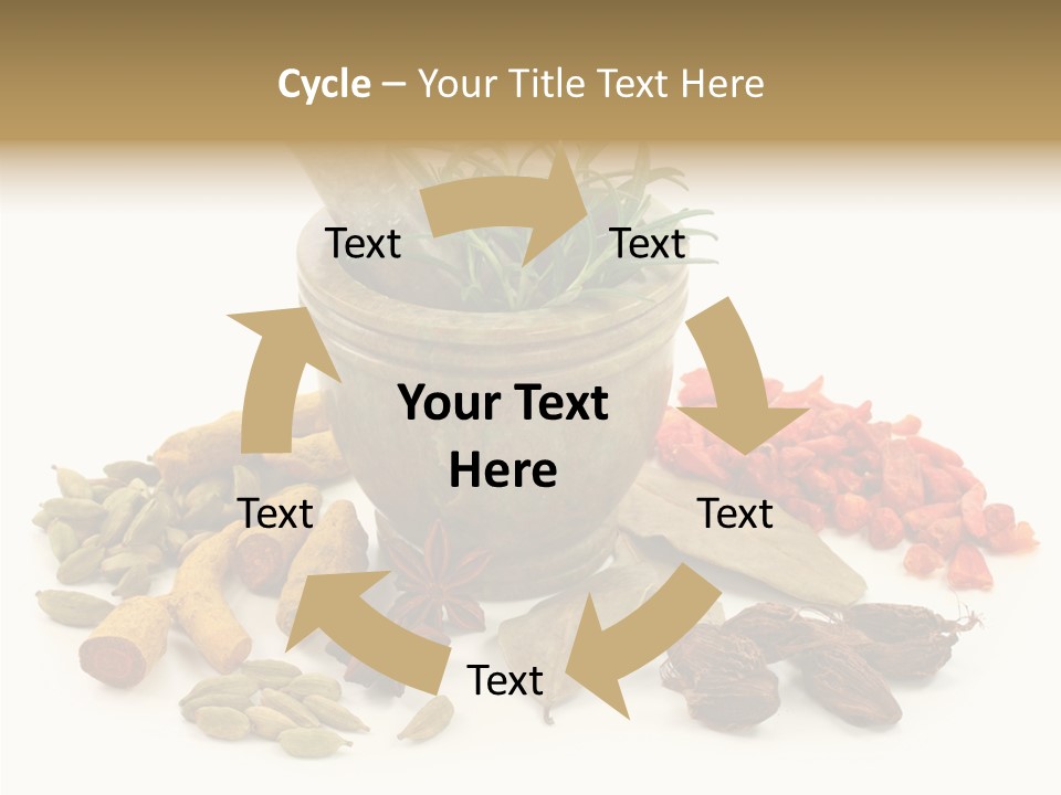 Studio Pestle Leaves PowerPoint Template