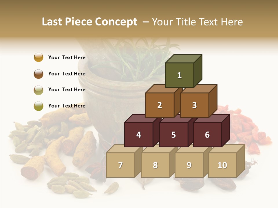 Studio Pestle Leaves PowerPoint Template