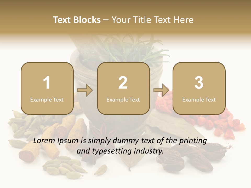 Studio Pestle Leaves PowerPoint Template
