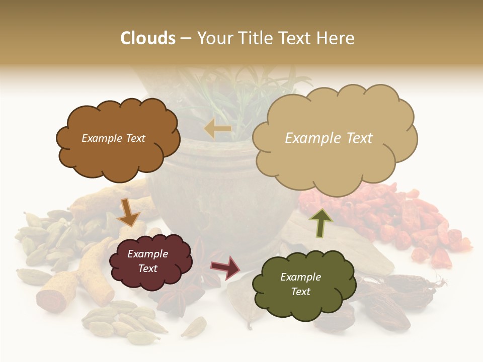 Studio Pestle Leaves PowerPoint Template