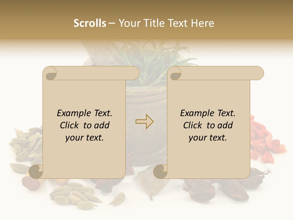 Studio Pestle Leaves PowerPoint Template