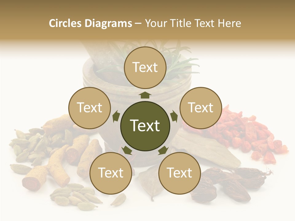 Studio Pestle Leaves PowerPoint Template