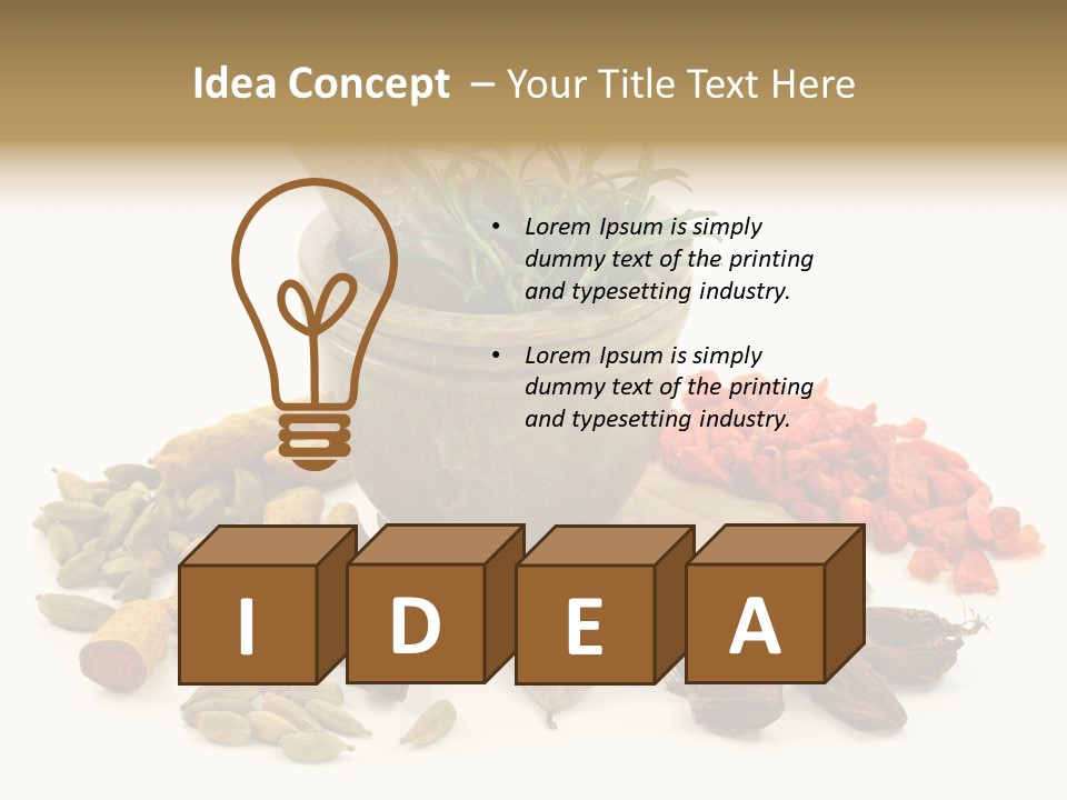 Studio Pestle Leaves PowerPoint Template