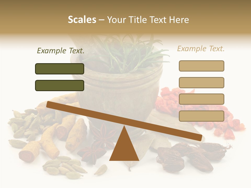 Studio Pestle Leaves PowerPoint Template