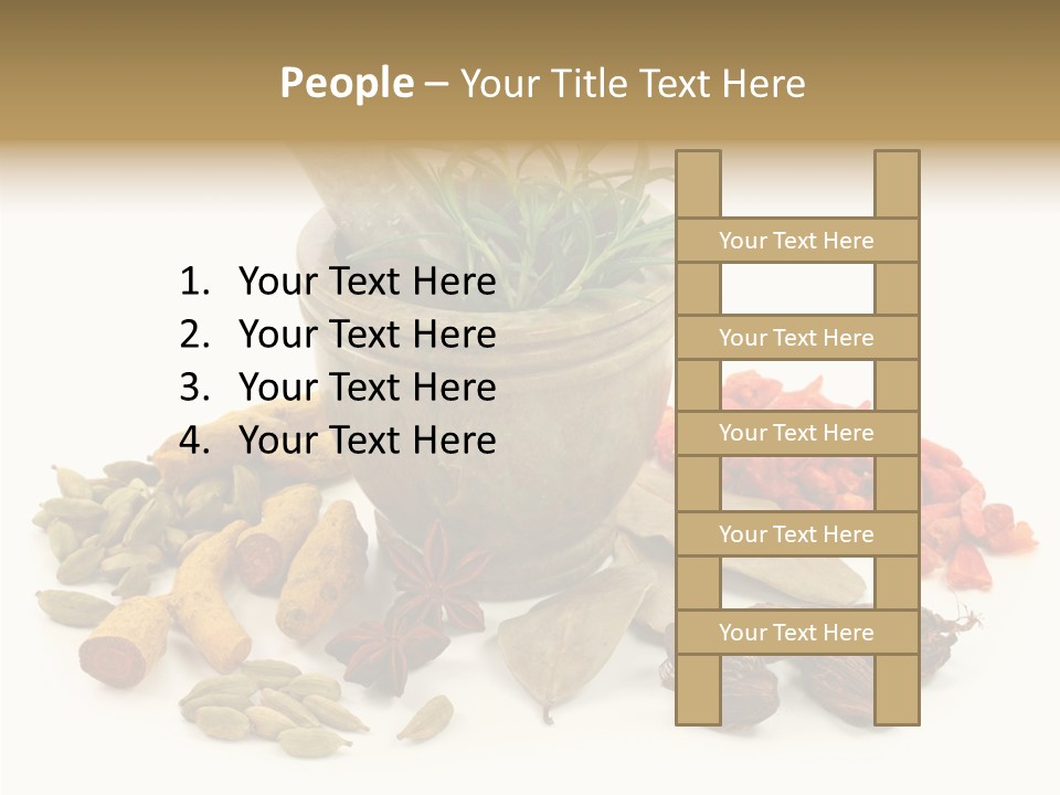 Studio Pestle Leaves PowerPoint Template