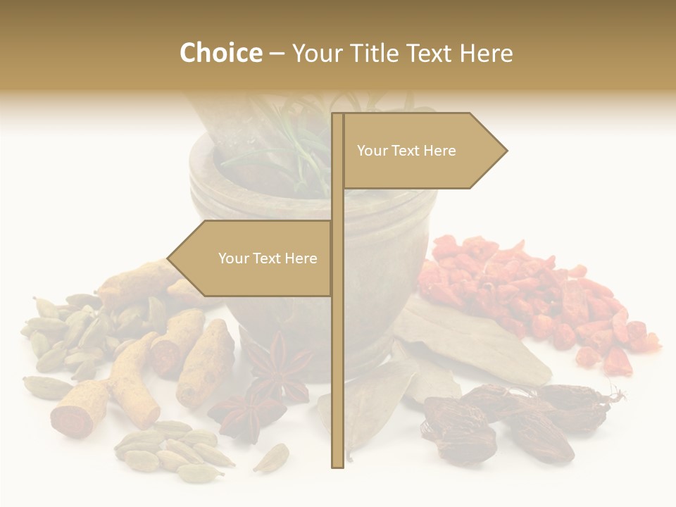 Studio Pestle Leaves PowerPoint Template