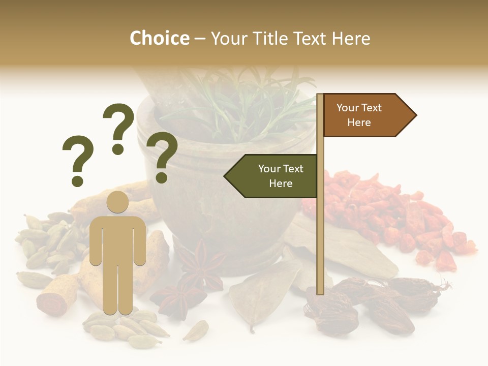 Studio Pestle Leaves PowerPoint Template