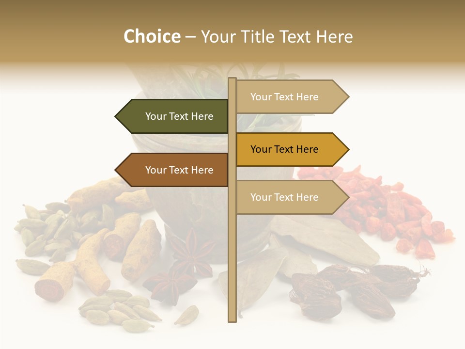 Studio Pestle Leaves PowerPoint Template