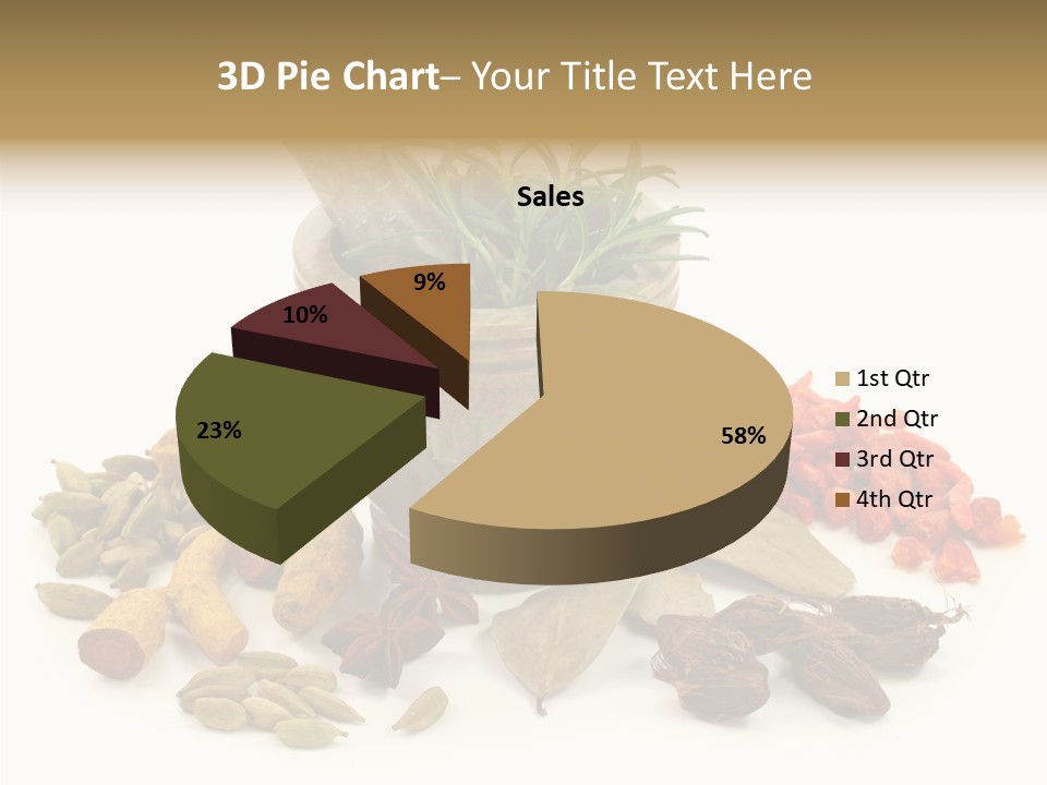 Studio Pestle Leaves PowerPoint Template