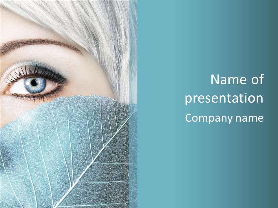 Natural Girl Mascara PowerPoint Template