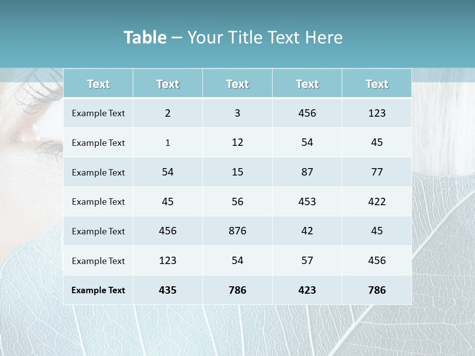 Natural Girl Mascara PowerPoint Template