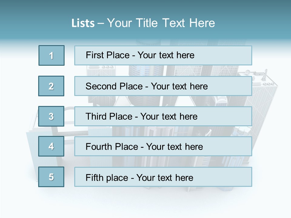 Growth Architecture City PowerPoint Template