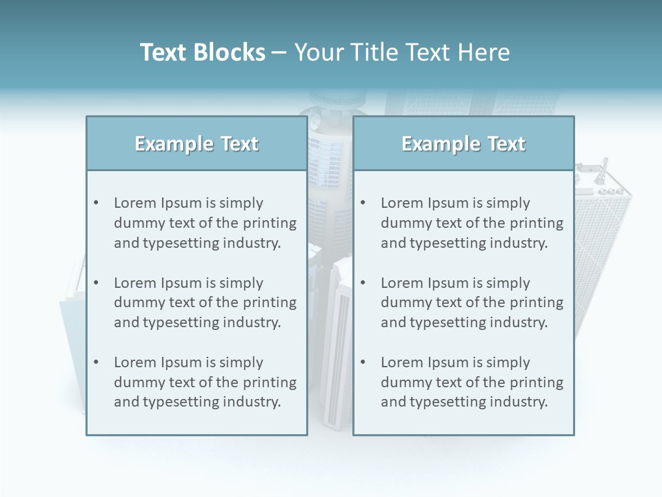 Growth Architecture City PowerPoint Template