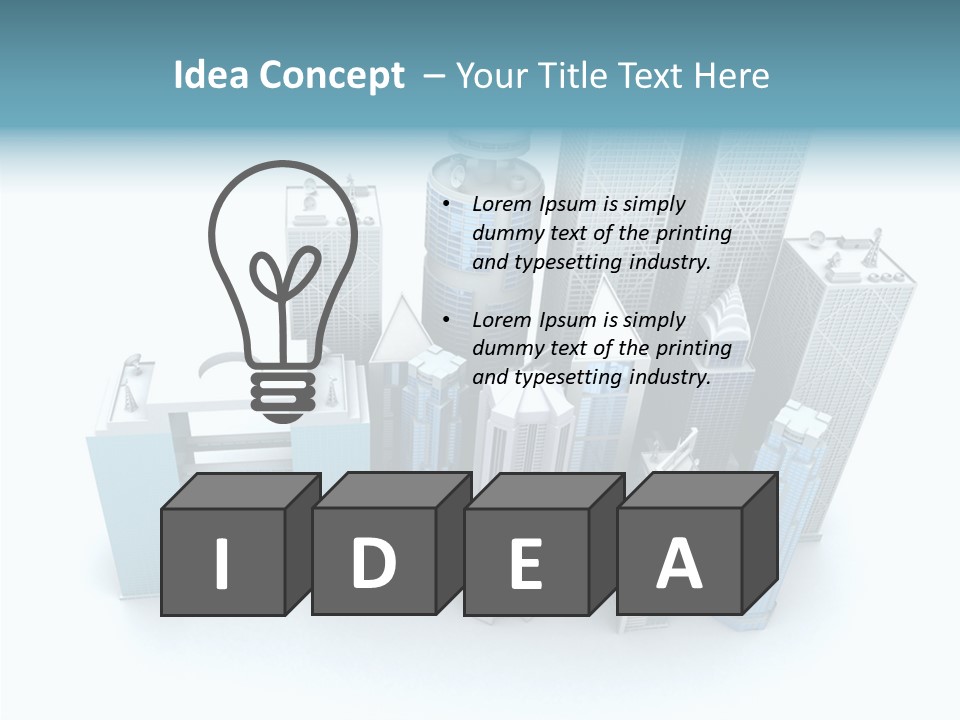 Growth Architecture City PowerPoint Template