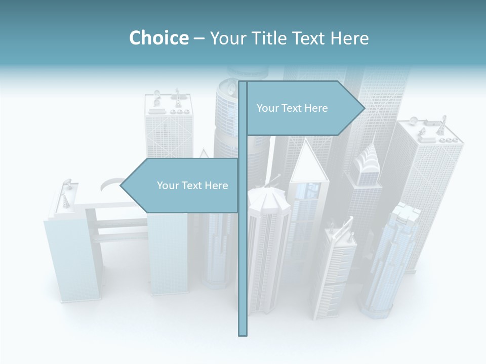 Growth Architecture City PowerPoint Template