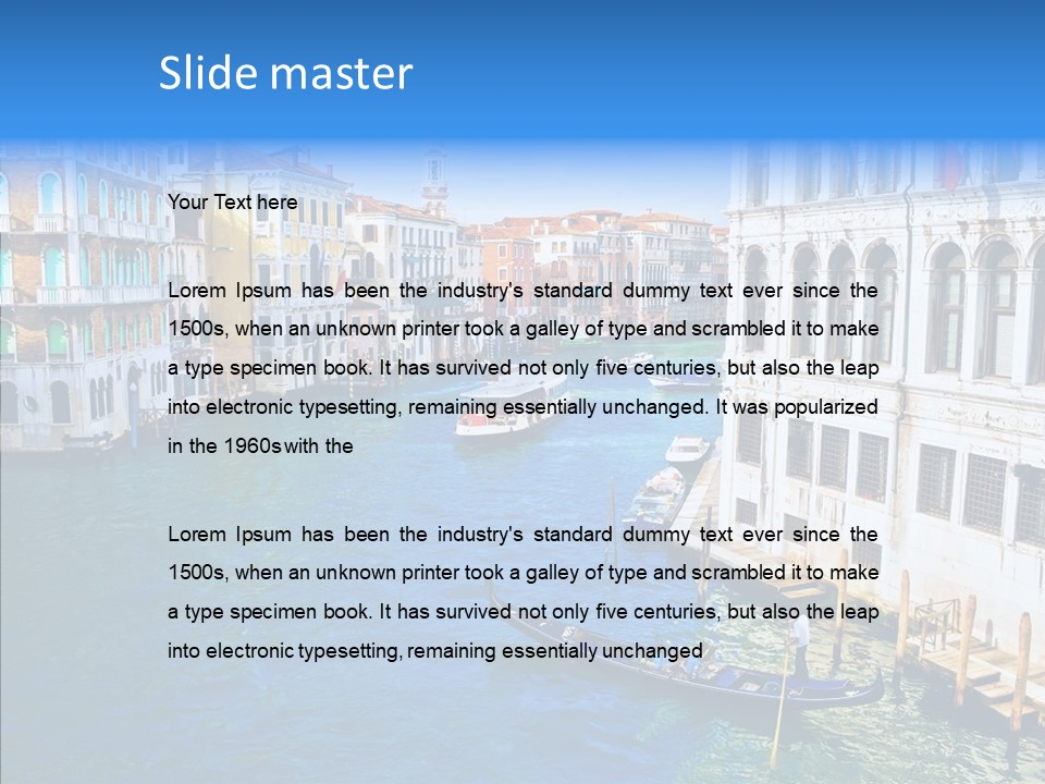 Vaporetto River Residence PowerPoint Template