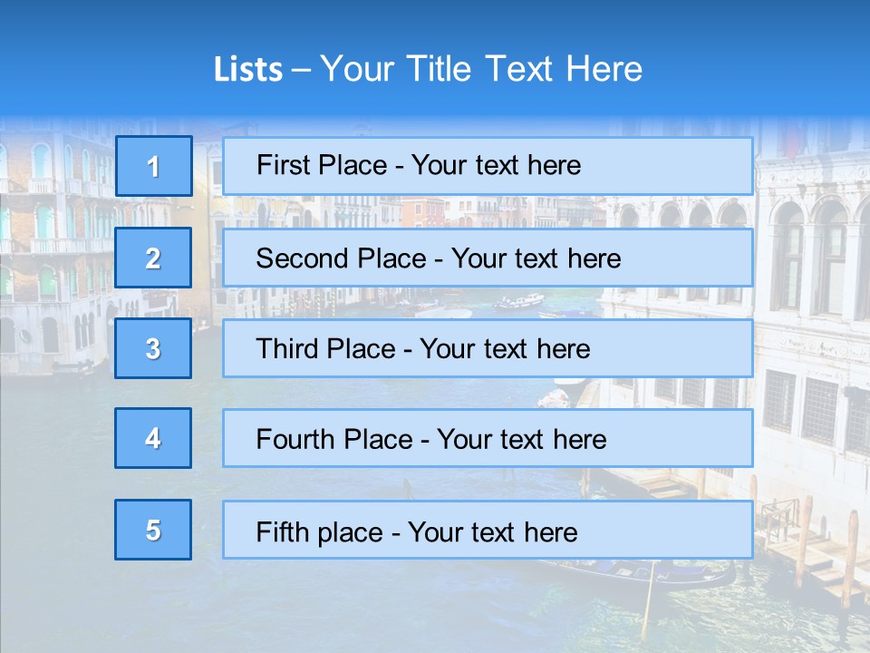 Vaporetto River Residence PowerPoint Template