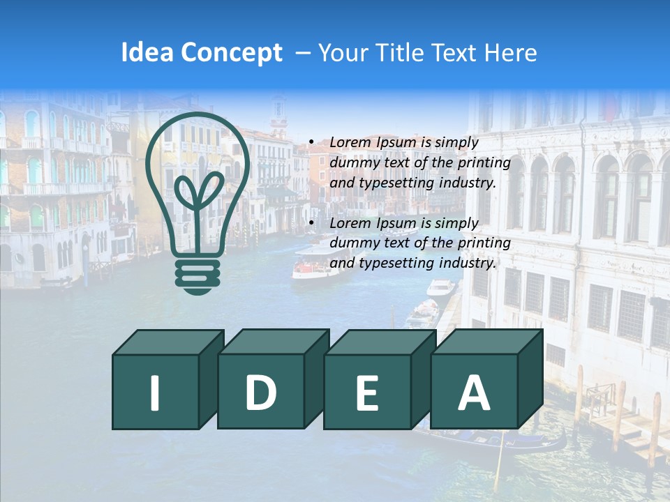 Vaporetto River Residence PowerPoint Template