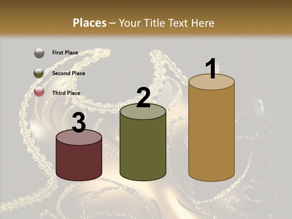 Mask Gold Fashion PowerPoint Template