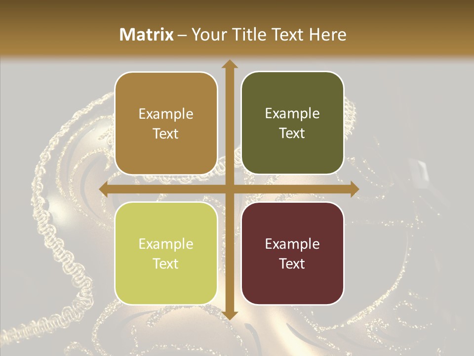 Mask Gold Fashion PowerPoint Template