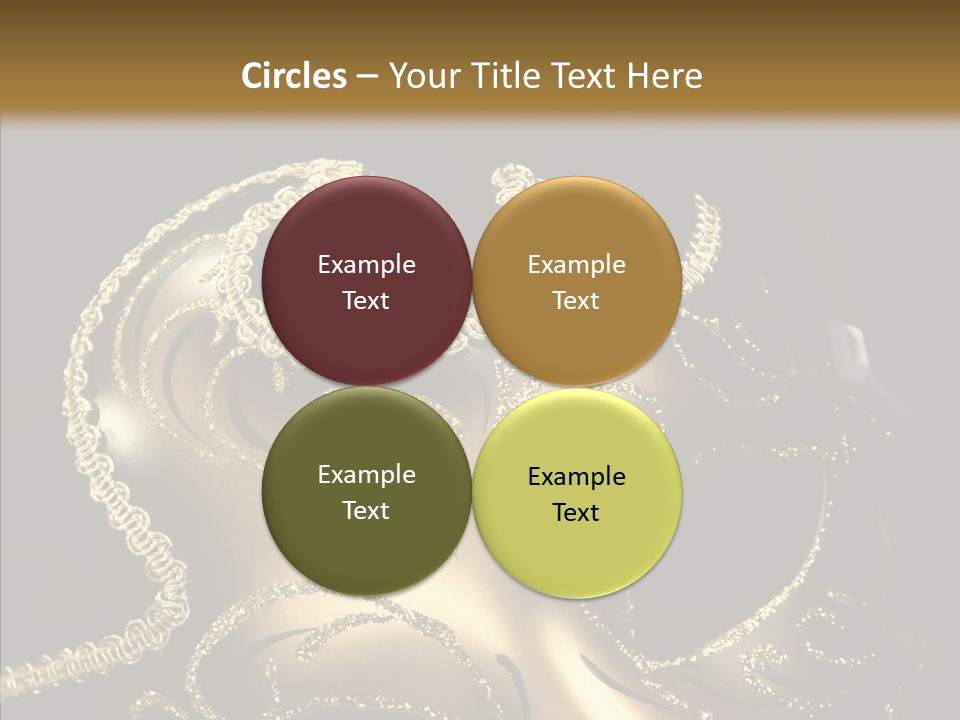 Mask Gold Fashion PowerPoint Template