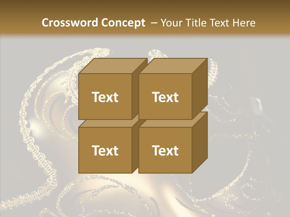 Mask Gold Fashion PowerPoint Template