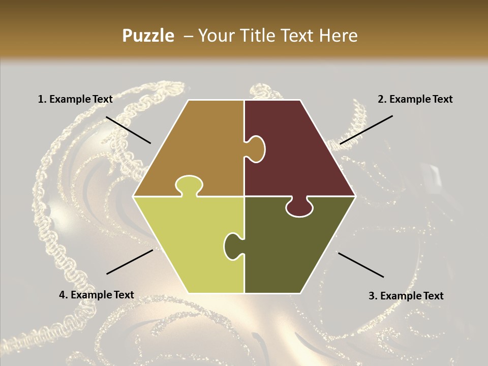 Mask Gold Fashion PowerPoint Template