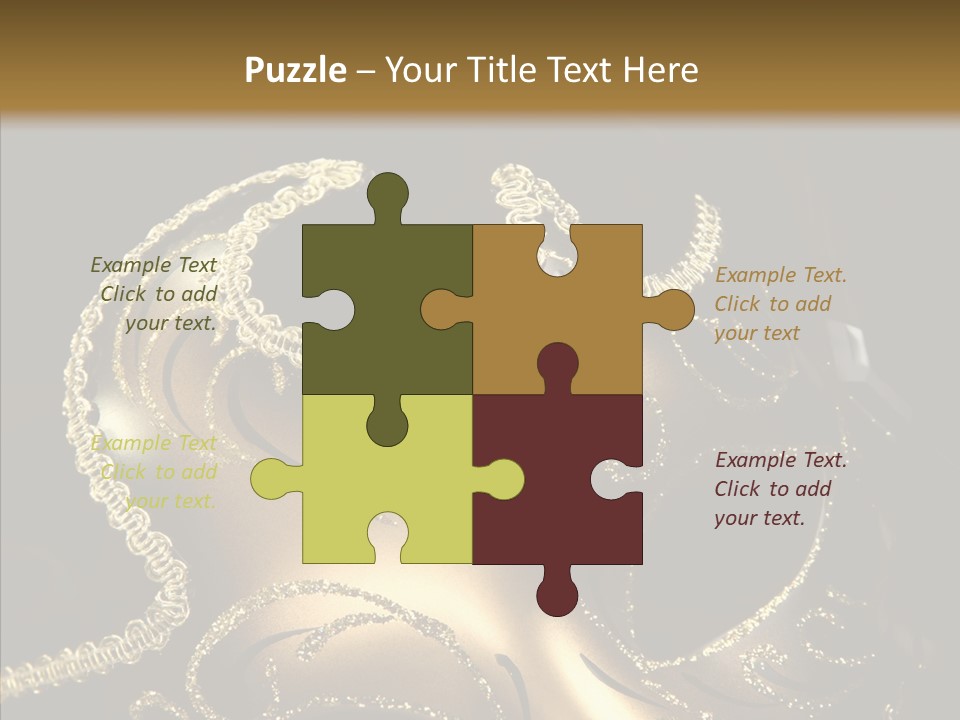Mask Gold Fashion PowerPoint Template