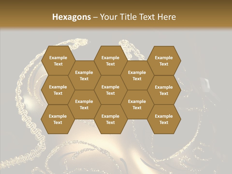 Mask Gold Fashion PowerPoint Template