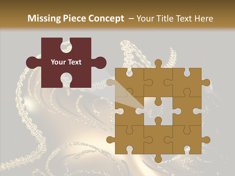 Mask Gold Fashion PowerPoint Template