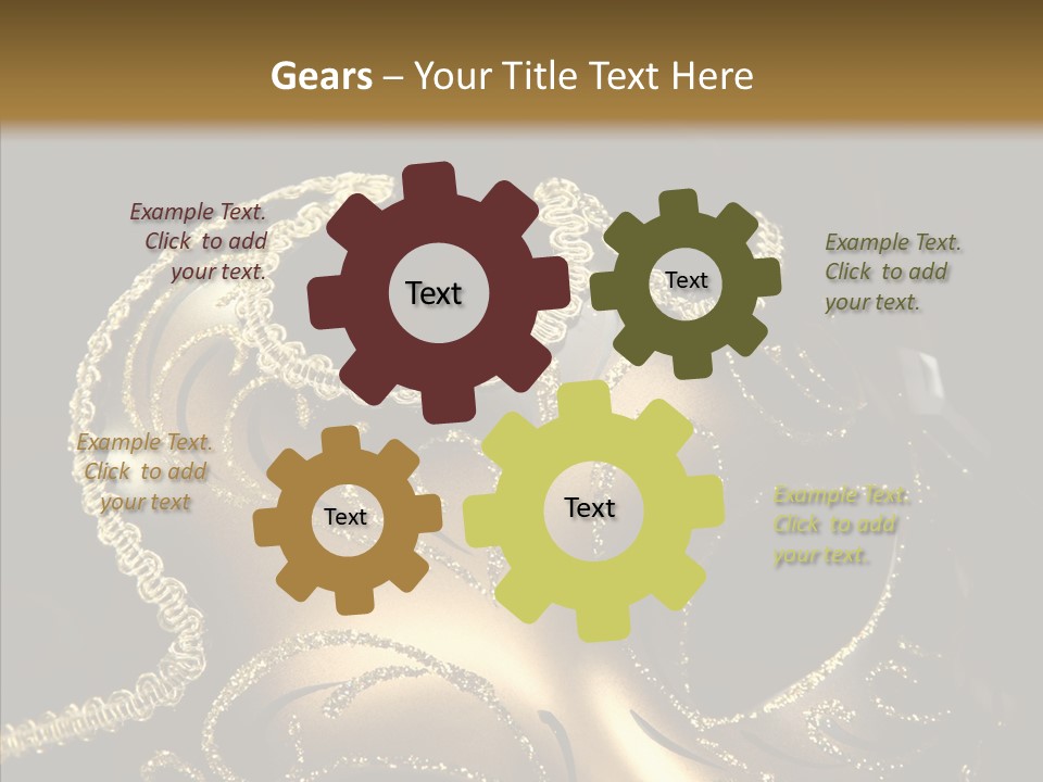 Mask Gold Fashion PowerPoint Template