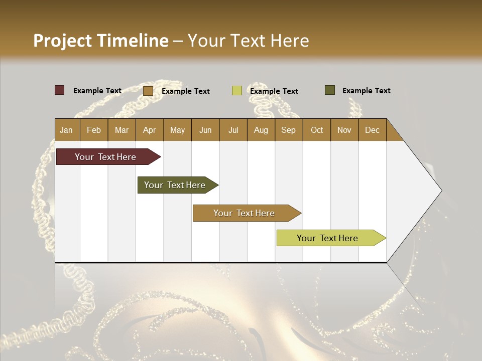 Mask Gold Fashion PowerPoint Template