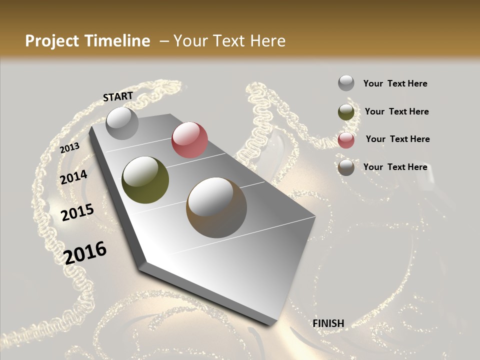 Mask Gold Fashion PowerPoint Template