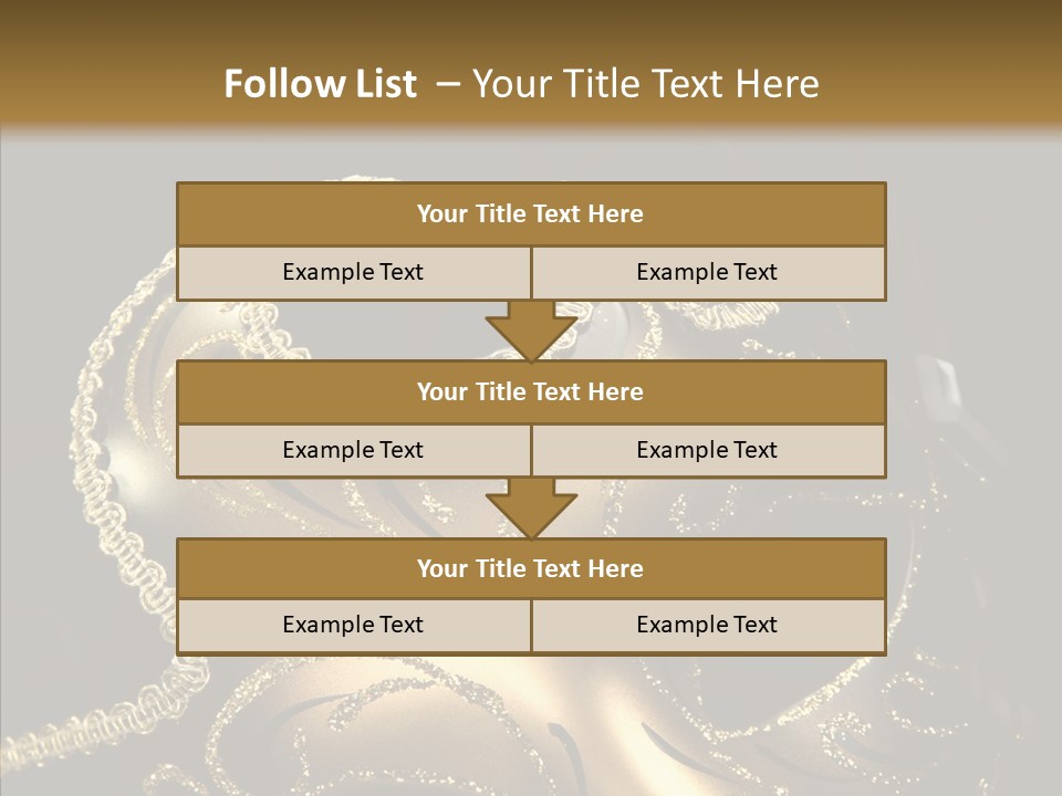 Mask Gold Fashion PowerPoint Template