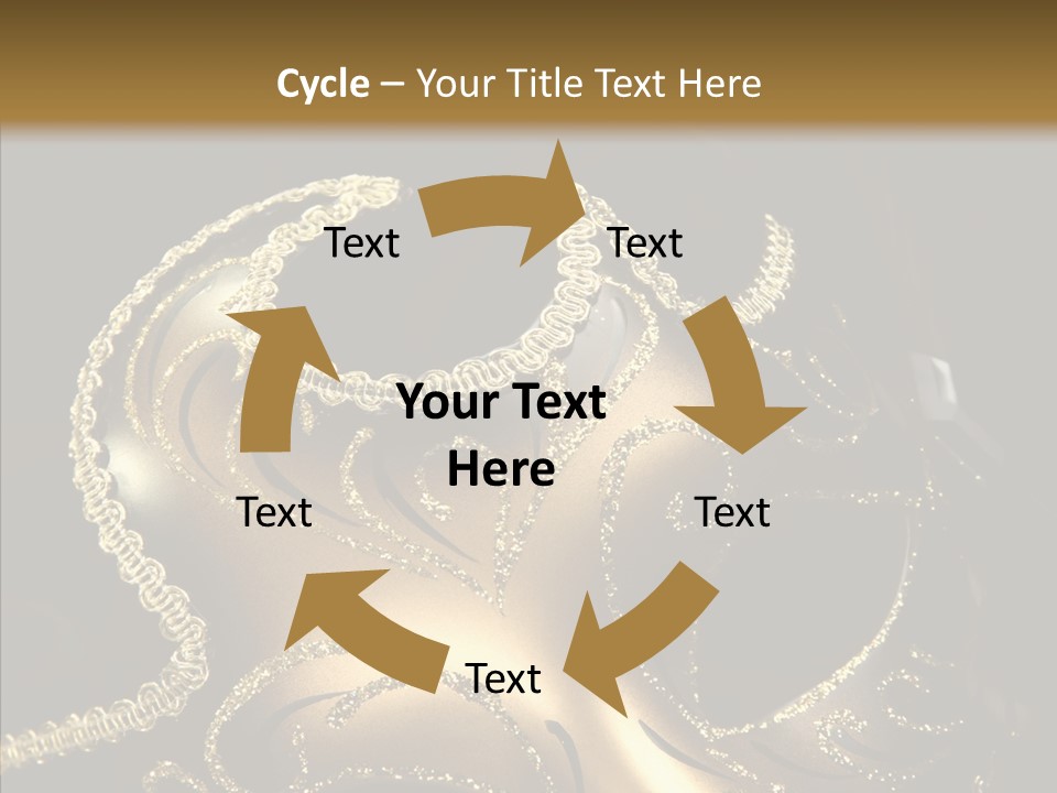 Mask Gold Fashion PowerPoint Template