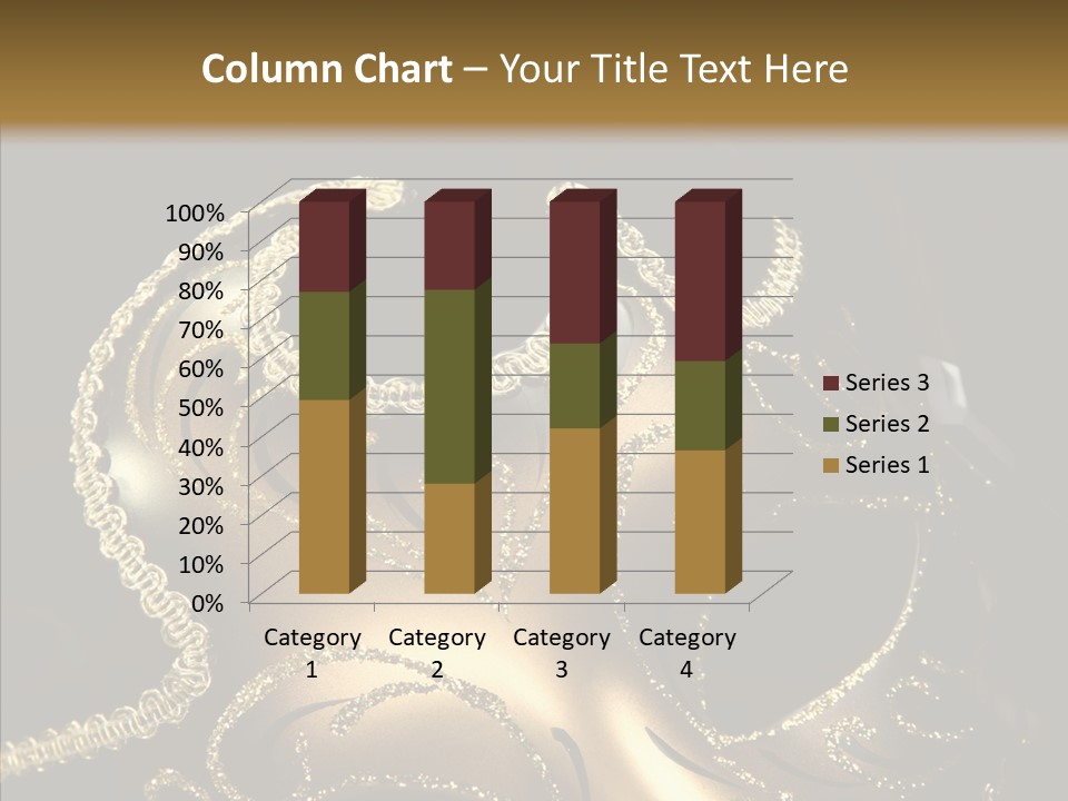 Mask Gold Fashion PowerPoint Template