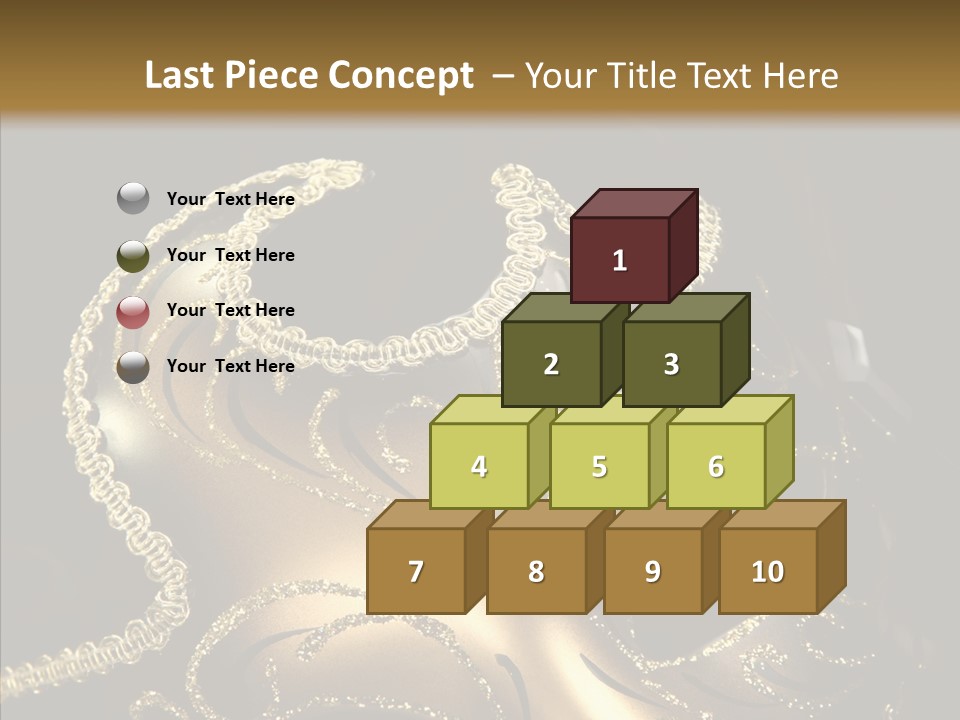 Mask Gold Fashion PowerPoint Template