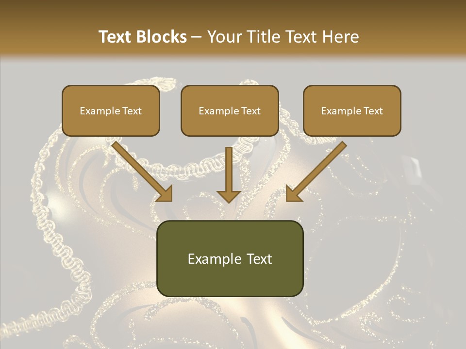 Mask Gold Fashion PowerPoint Template