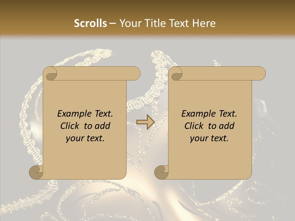 Mask Gold Fashion PowerPoint Template