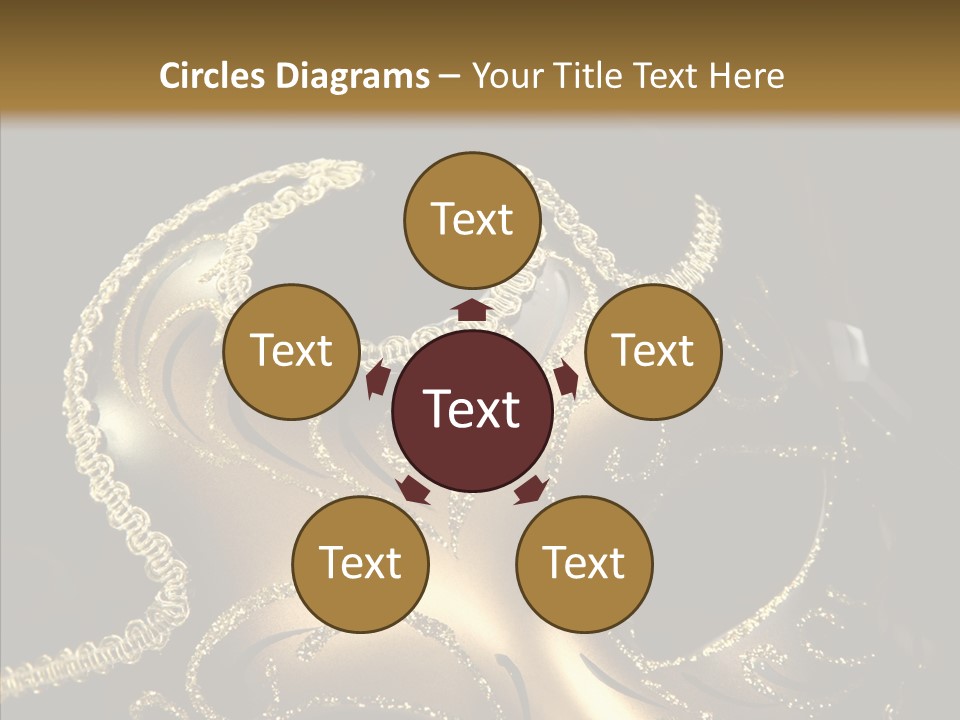 Mask Gold Fashion PowerPoint Template