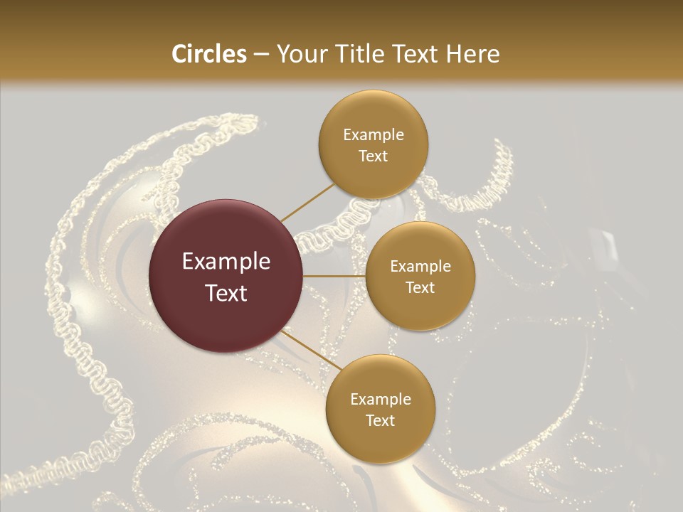 Mask Gold Fashion PowerPoint Template