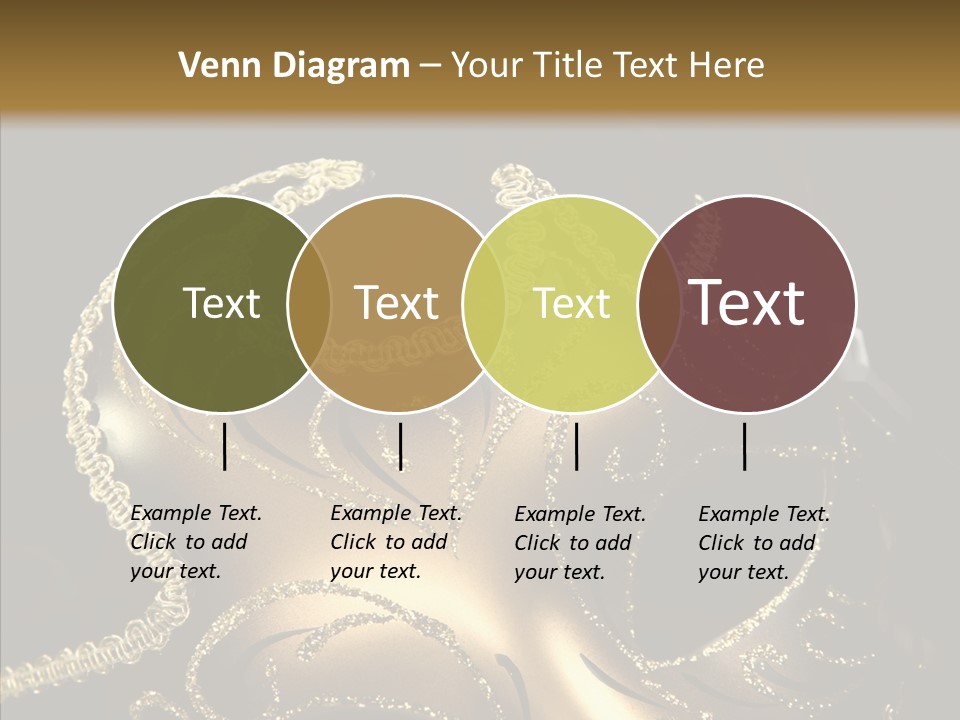 Mask Gold Fashion PowerPoint Template