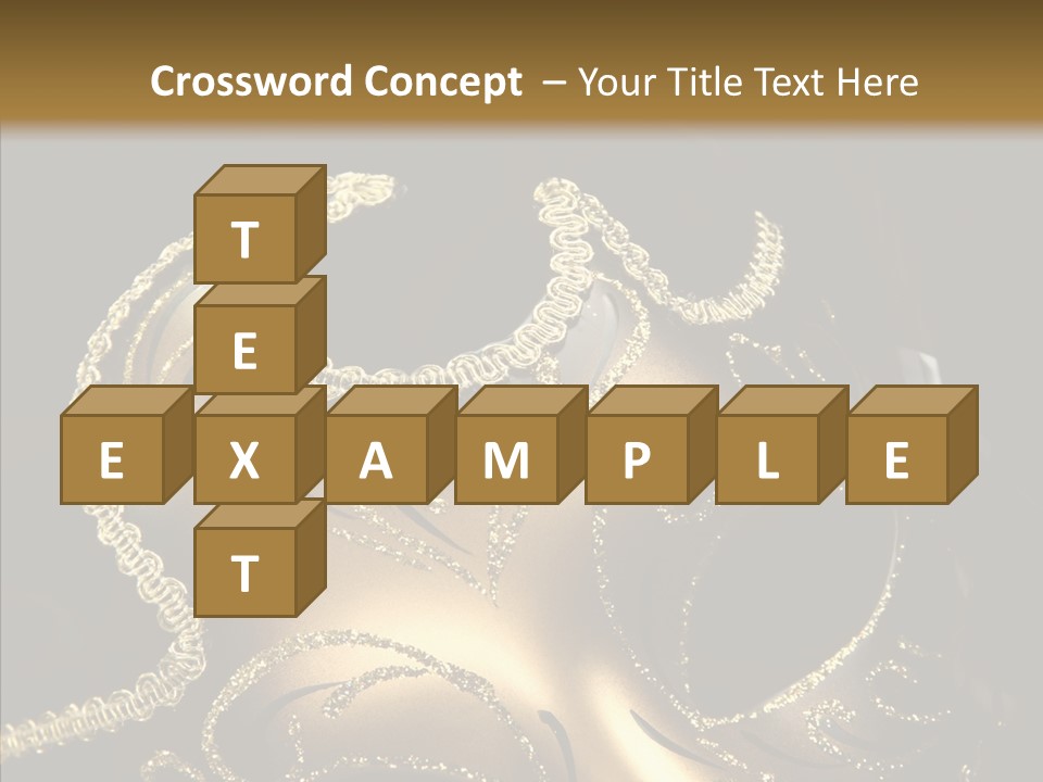 Mask Gold Fashion PowerPoint Template