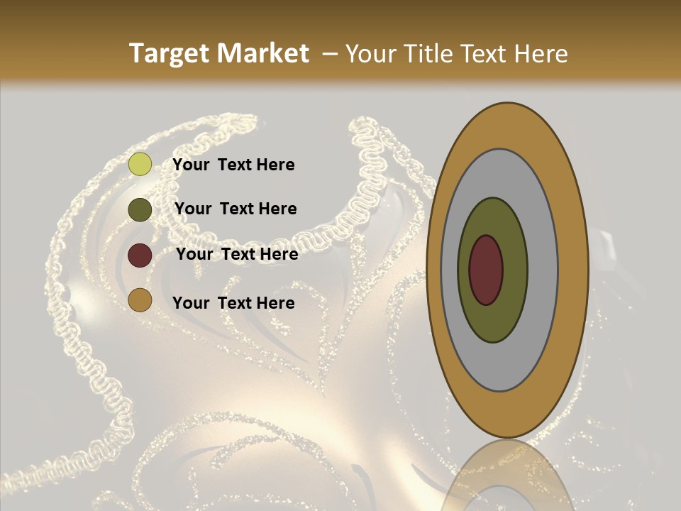 Mask Gold Fashion PowerPoint Template