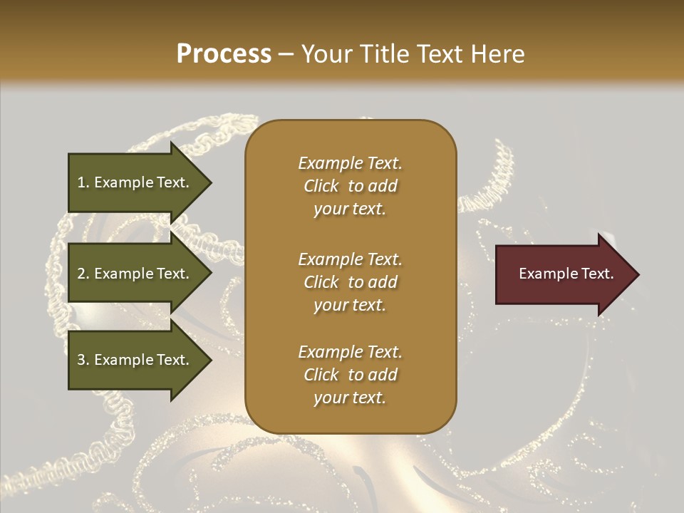 Mask Gold Fashion PowerPoint Template