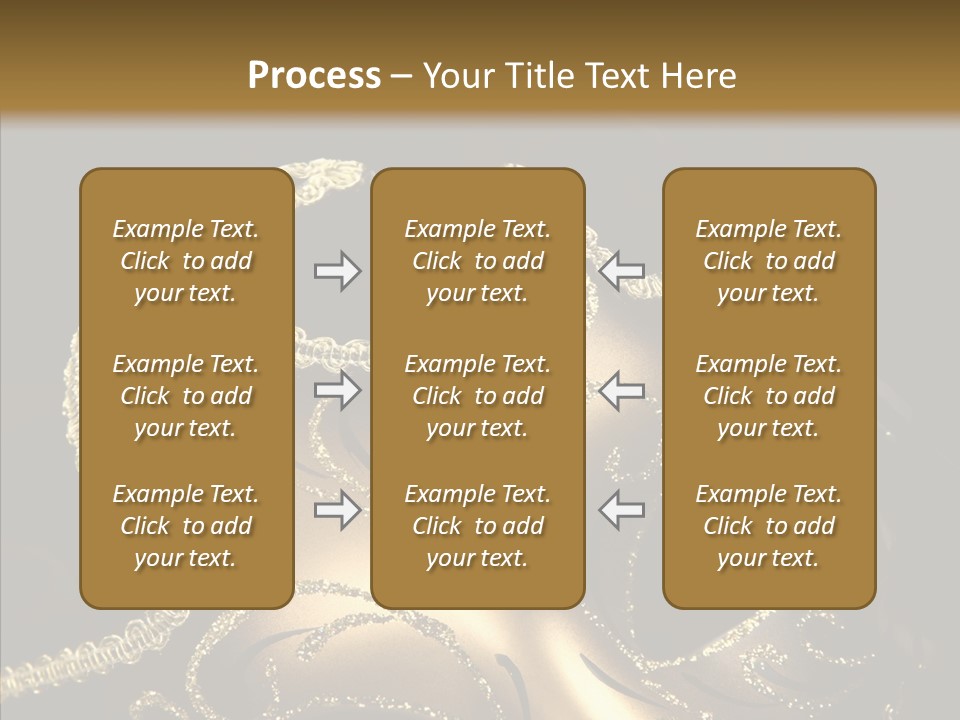 Mask Gold Fashion PowerPoint Template