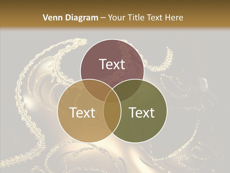 Mask Gold Fashion PowerPoint Template